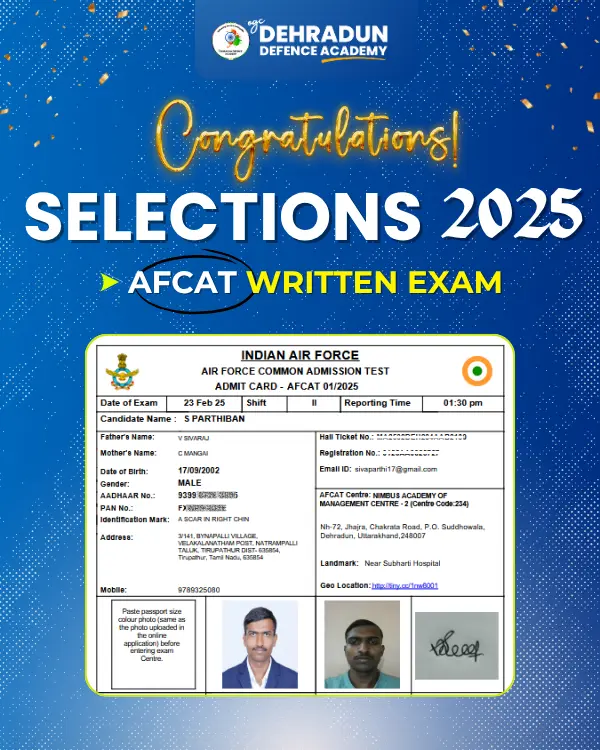 AFCAT(I) 2025 Written Exam Selection (1)