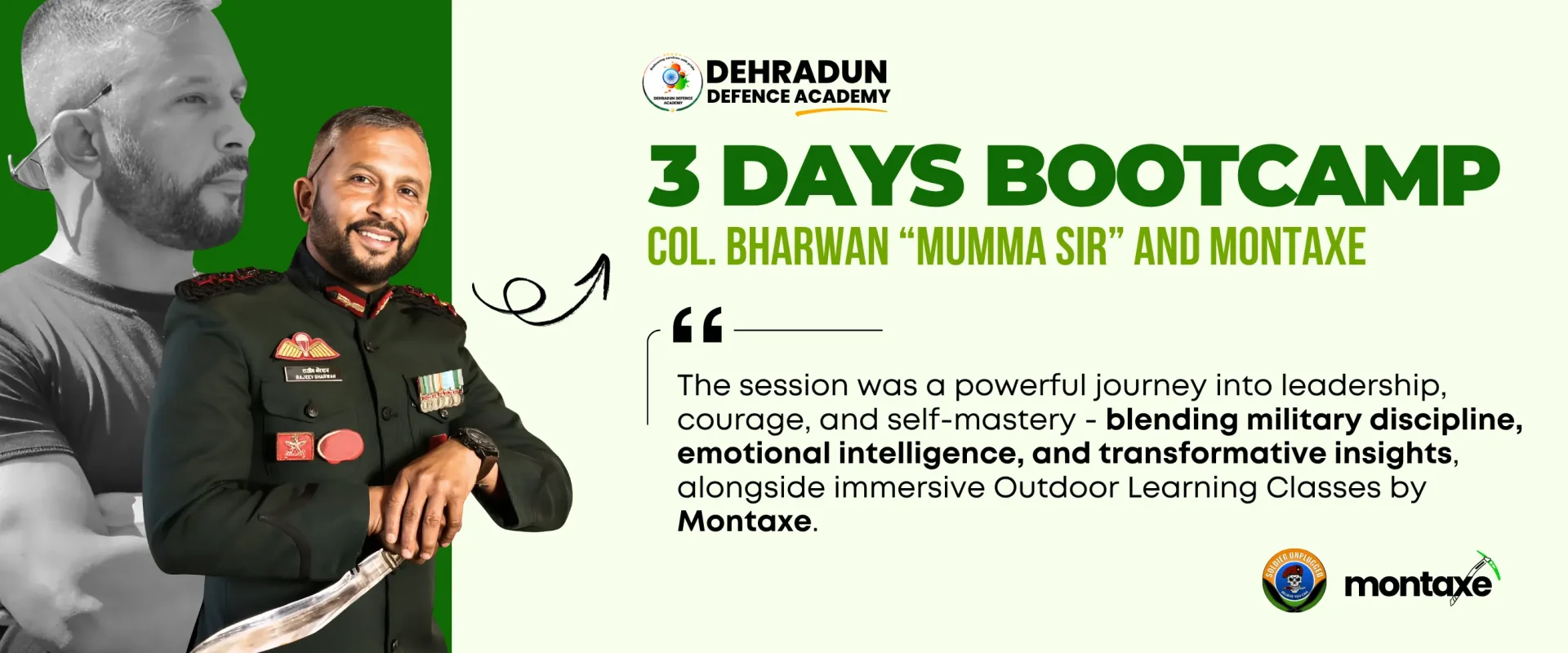 Colonel Bharwan Bootcamp Dehradun Defence Academy