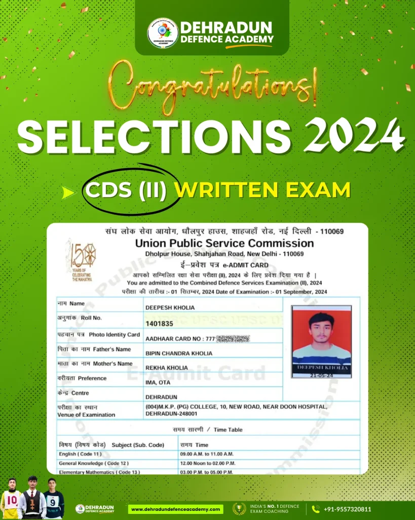CDS(II) 2024 Written Exam Selection