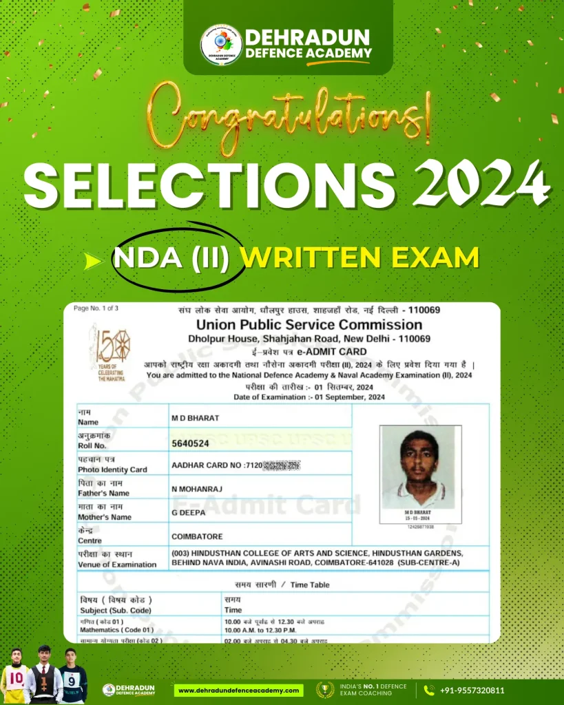 NDA(II) 2024 Written Exam Selection (3)