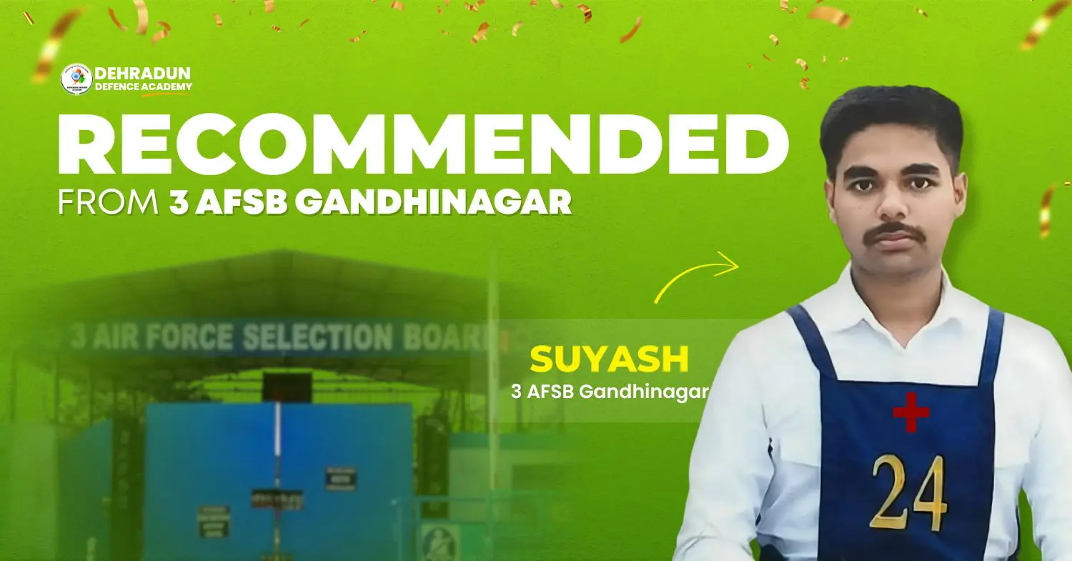 Suyash SSB Recommeded - Dehradun Defence Academy