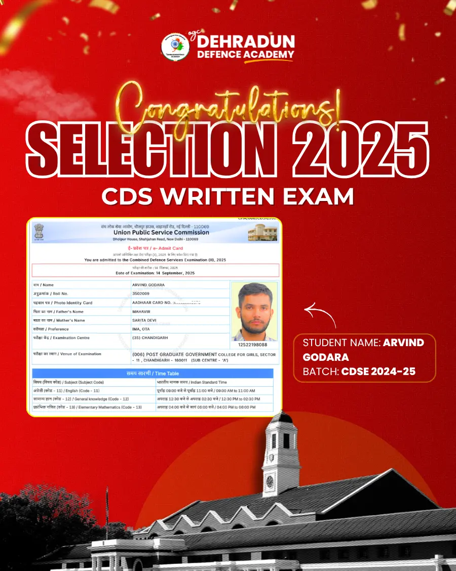 CDS(II) 2025 Written Exam Selection (6)