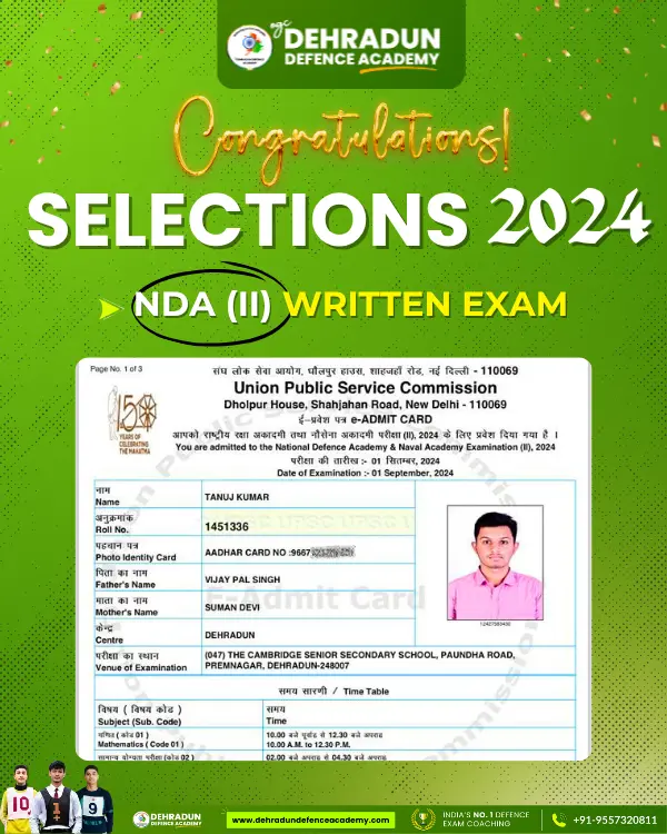 NDA(II) 2024 Written Exam Selection (2)