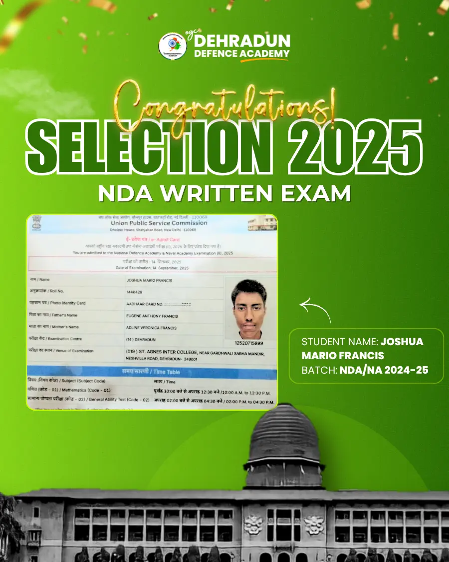 NDA(II) 2025 Written Exam Selection (2)