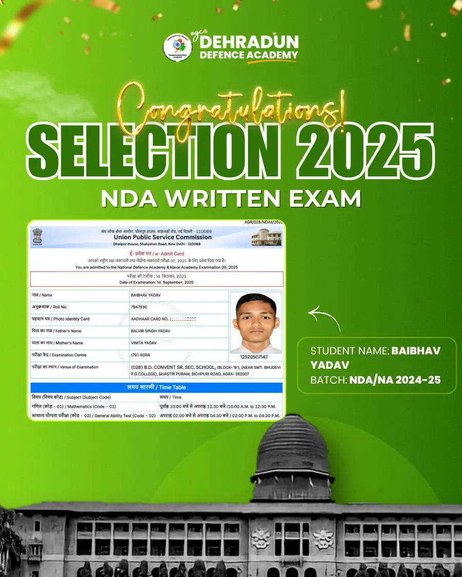 NDA(II) 2025 Written Exam Selection (3)