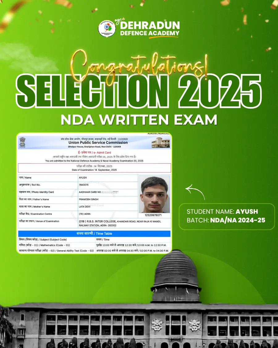 NDA(II) 2025 Written Exam Selection (5)
